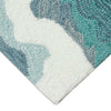Coastline Curl Turquoise Indoor/Outdoor Rug - 3 x 4