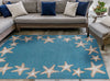 Carolina Starfish Aqua Indoor/Outdoor Rug - 4 x 6