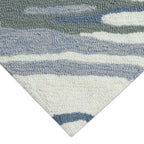 Coastline Curl Blue Indoor/Outdoor Rug - 4 x 6