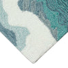 Coastline Curl Turquoise Indoor/Outdoor Rug - 4 x 6