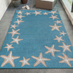 Carolina Starfish Aqua Indoor/Outdoor Rug - 5 x 8