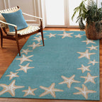Carolina Starfish Aqua Indoor/Outdoor Rug - 5 x 8