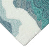 Coastline Curl Turquoise Indoor/Outdoor Rug - 5 x 8