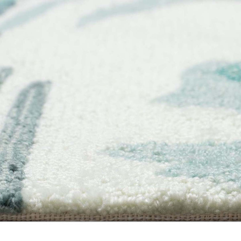 Coastline Curl Turquoise Indoor/Outdoor Rug - 5 x 8
