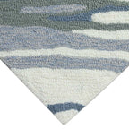 Coastline Curl Blue Indoor/Outdoor Rug - 8 x 10