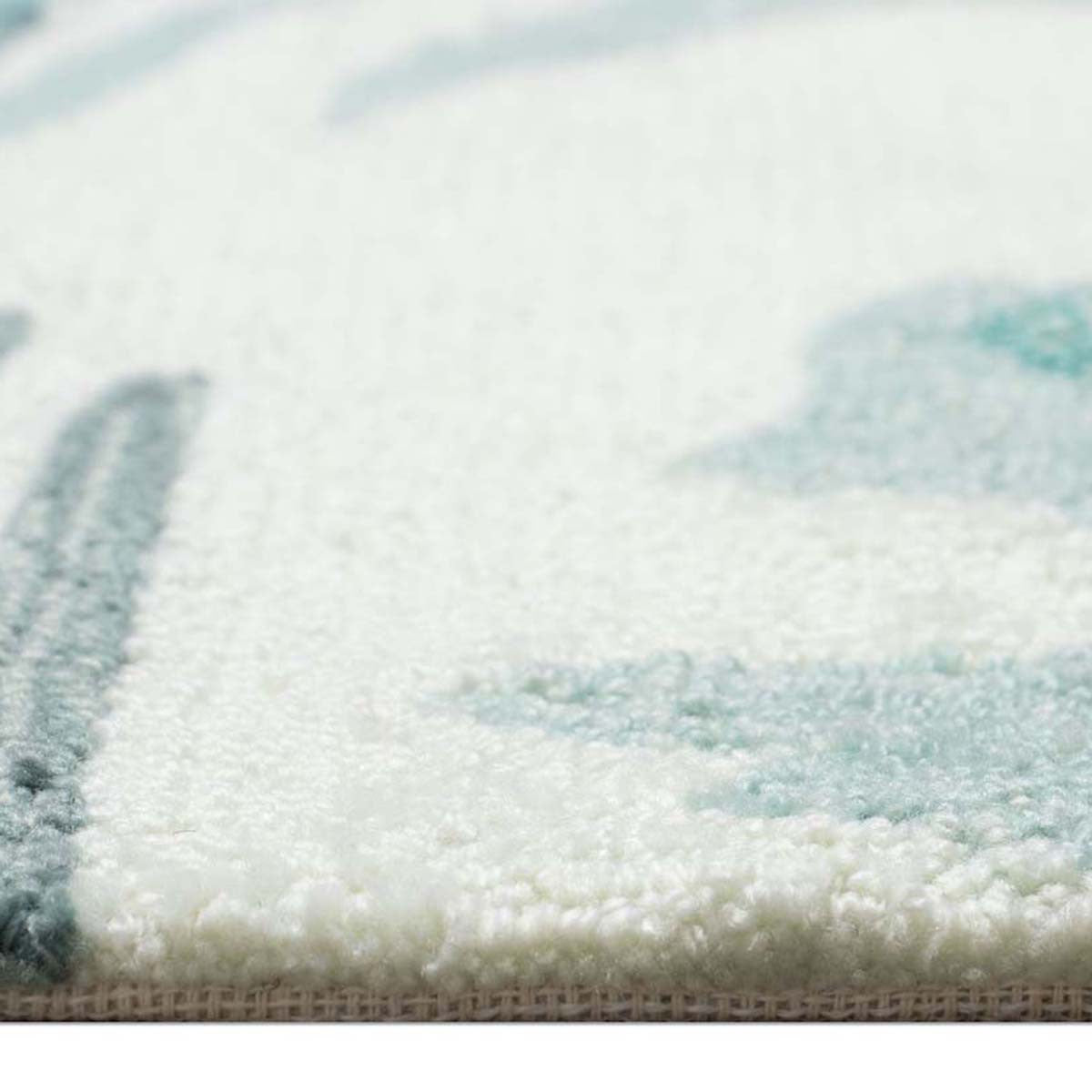 Coastline Curl Turquoise Indoor/Outdoor Rug - 8 x 10
