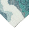 Coastline Curl Turquoise Indoor/Outdoor Rug - 8 Ft. Round - OUT OF STOCK UNTIL 09/11/2026