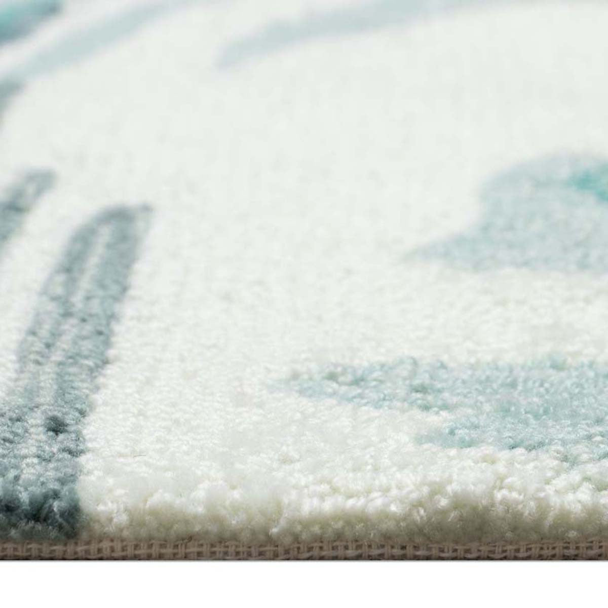 Coastline Curl Turquoise Indoor/Outdoor Rug - 8 Ft. Round - OUT OF STOCK UNTIL 09/11/2026