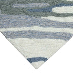Coastline Curl Blue Indoor/Outdoor Rug - 2 x 5
