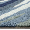 Coastline Curl Blue Indoor/Outdoor Rug - 2 x 5