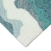 Coastline Curl Turquoise Indoor/Outdoor Rug - 2 x 5