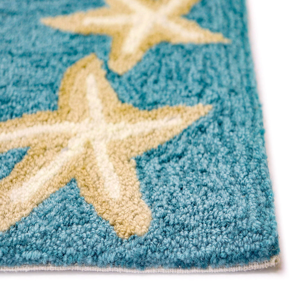 Carolina Starfish Aqua Indoor/Outdoor Rug - 2 x 8