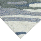 Coastline Curl Blue Indoor/Outdoor Rug - 2 x 8