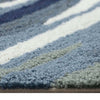 Coastline Curl Blue Indoor/Outdoor Rug - 2 x 8
