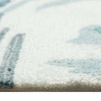 Coastline Curl Turquoise Indoor/Outdoor Rug - 2 x 8