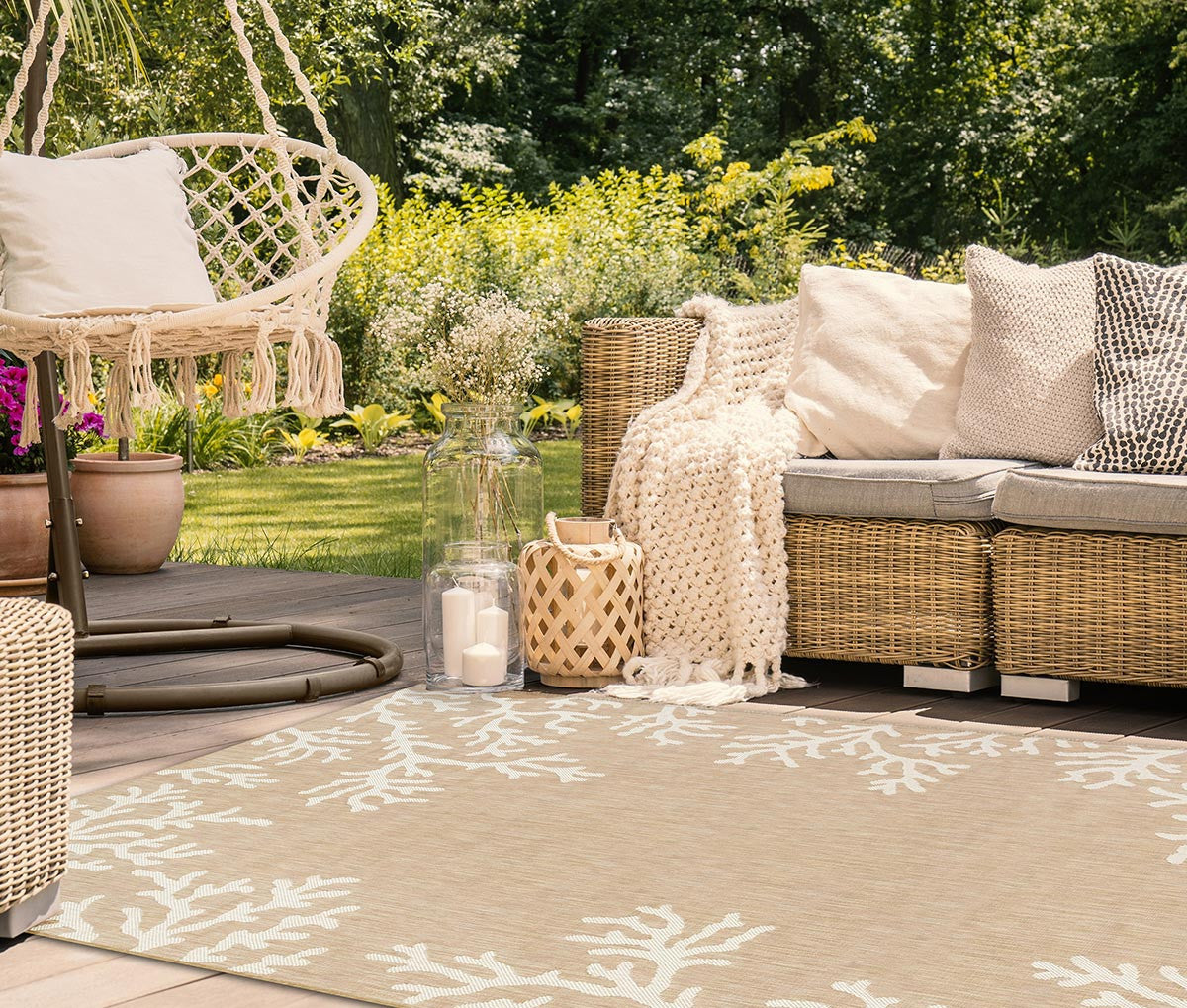 Miami Coral Sand Indoor/Outdoor Rug Collection