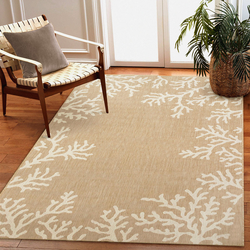 Miami Coral Sand Indoor/Outdoor Rug - 8 x 10