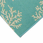 Aqua Coral Cluster Rug - 2 x 3