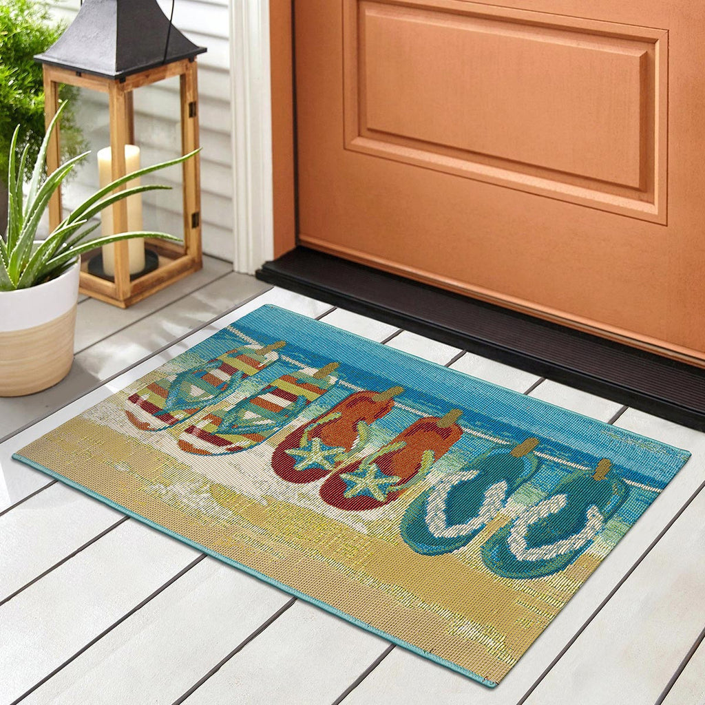 Flip Flop Beach Rug - 2 x 3 - OUT OF STOCK UNTIL 10/20/2026