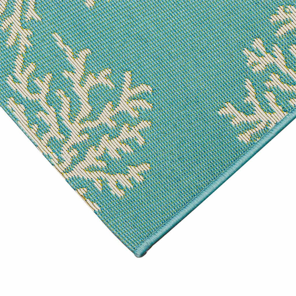 Aqua Coral Cluster Rug - 2 x 4