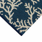 Navy Coral Cluster Rug - 2 x 4