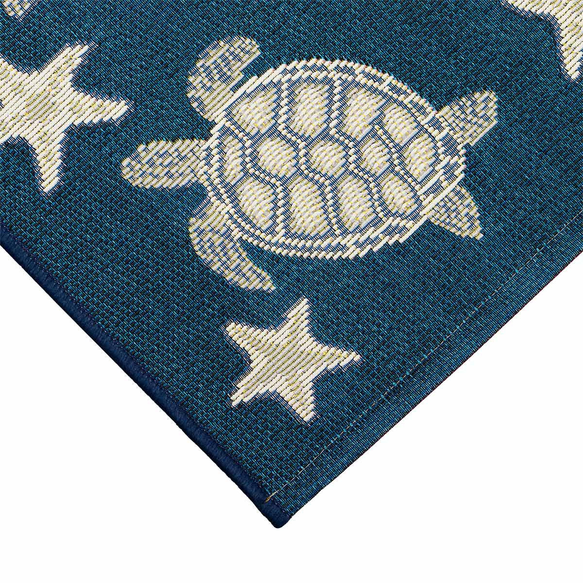 Navy Turtle Stars Rug - 2 x 4