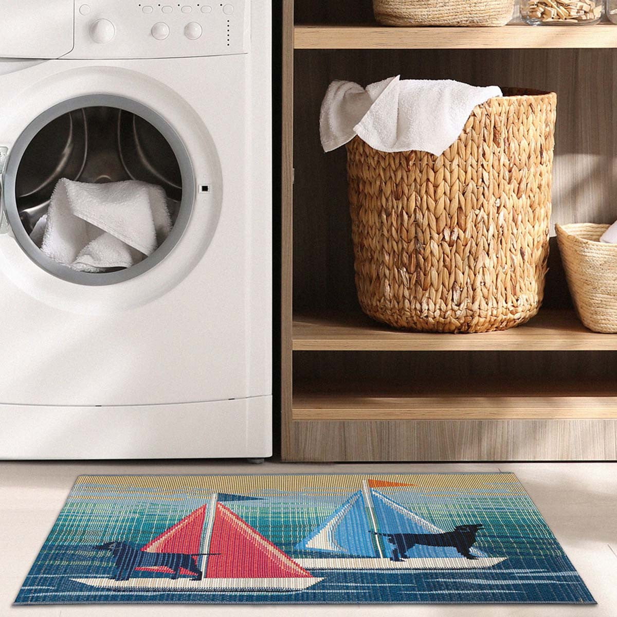 Dogs Ocean Adventure Indoor/Outdoor Rug - 3 x 4