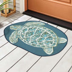 Blue Turtle Shaped Indoor/Outdoor Mat