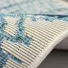 Coral Fan Aqua Indoor/Outdoor Rug - 3 x 3 Oval