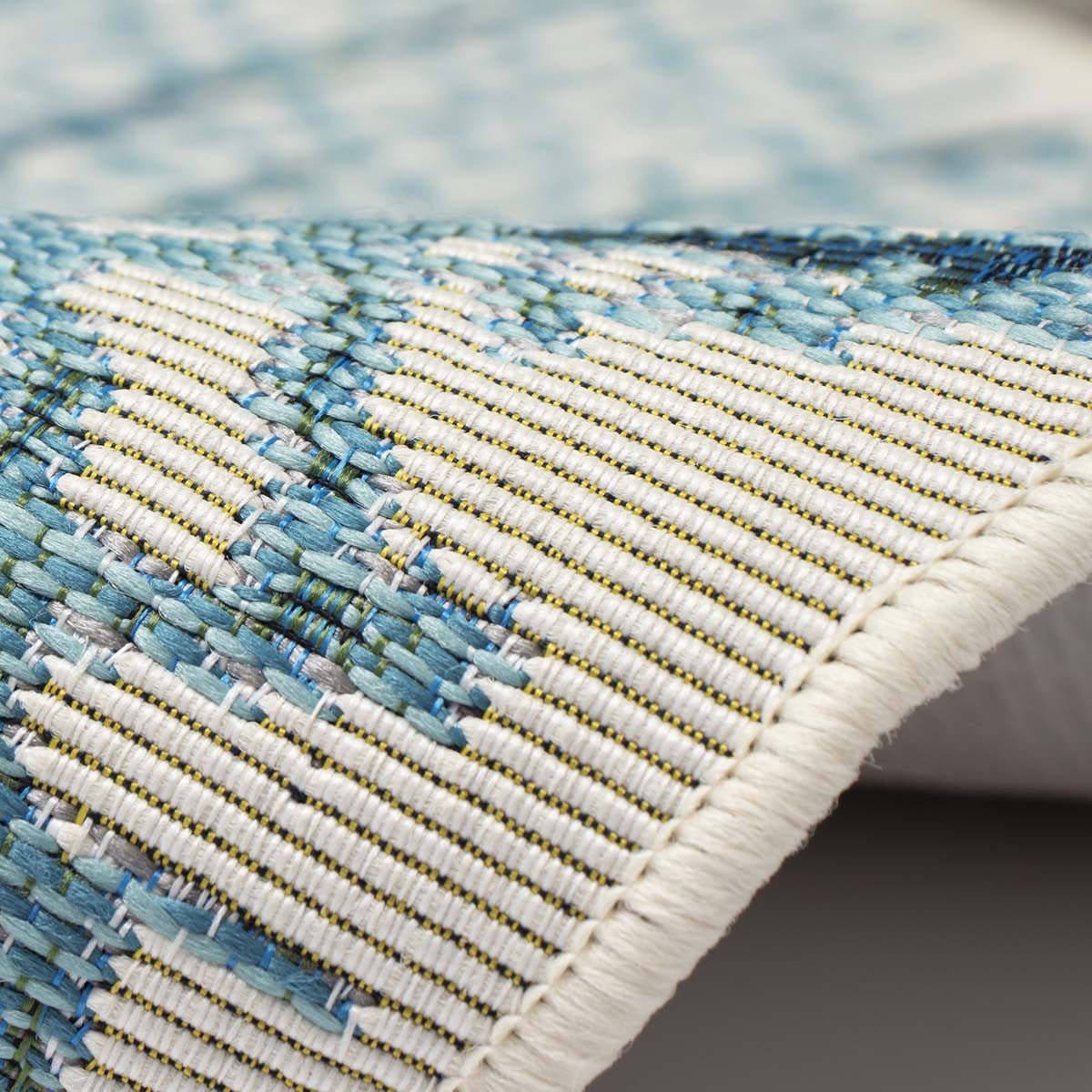 Coral Fan Aqua Indoor/Outdoor Rug Collection