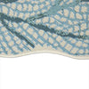 Coral Fan Aqua Indoor/Outdoor Rug - 3 x 3 Oval