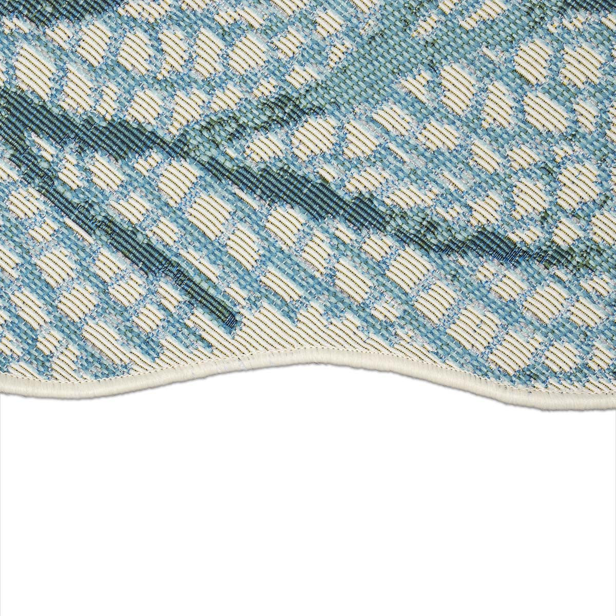 Coral Fan Aqua Indoor/Outdoor Rug Collection