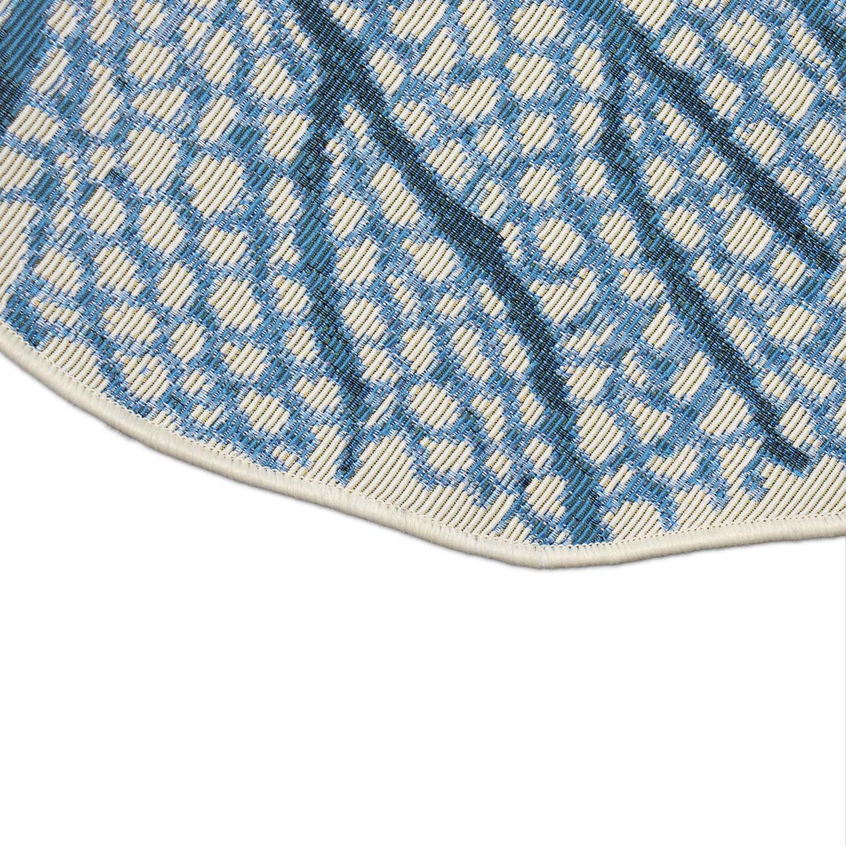 Coral Fan Navy Indoor/Outdoor Rug - 2 x 3 - OUT OF STOCK UNTIL 08/19/2026