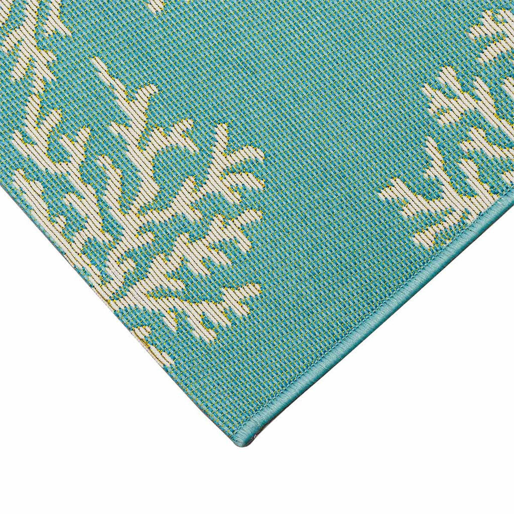 Aqua Coral Cluster Rug - 2 x 5