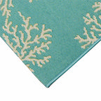 Aqua Coral Cluster Rug - 2 x 5