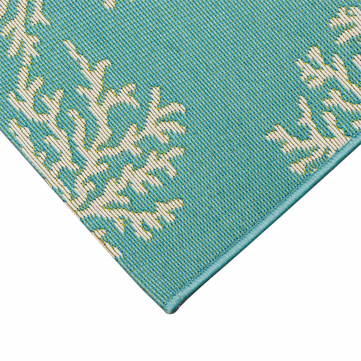 Aqua Coral Cluster Rug - 2 x 5