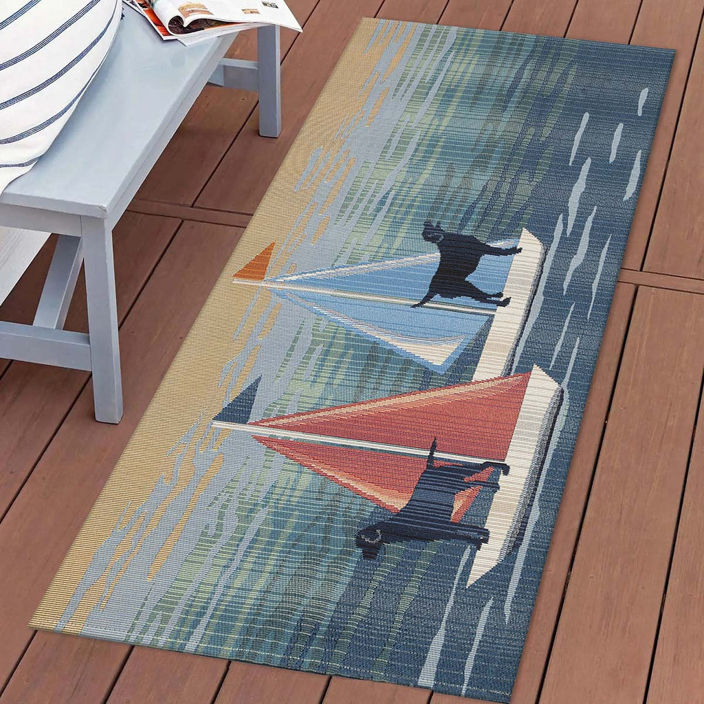 Dogs Ocean Adventure Indoor/Outdoor Rug - 2 x 5
