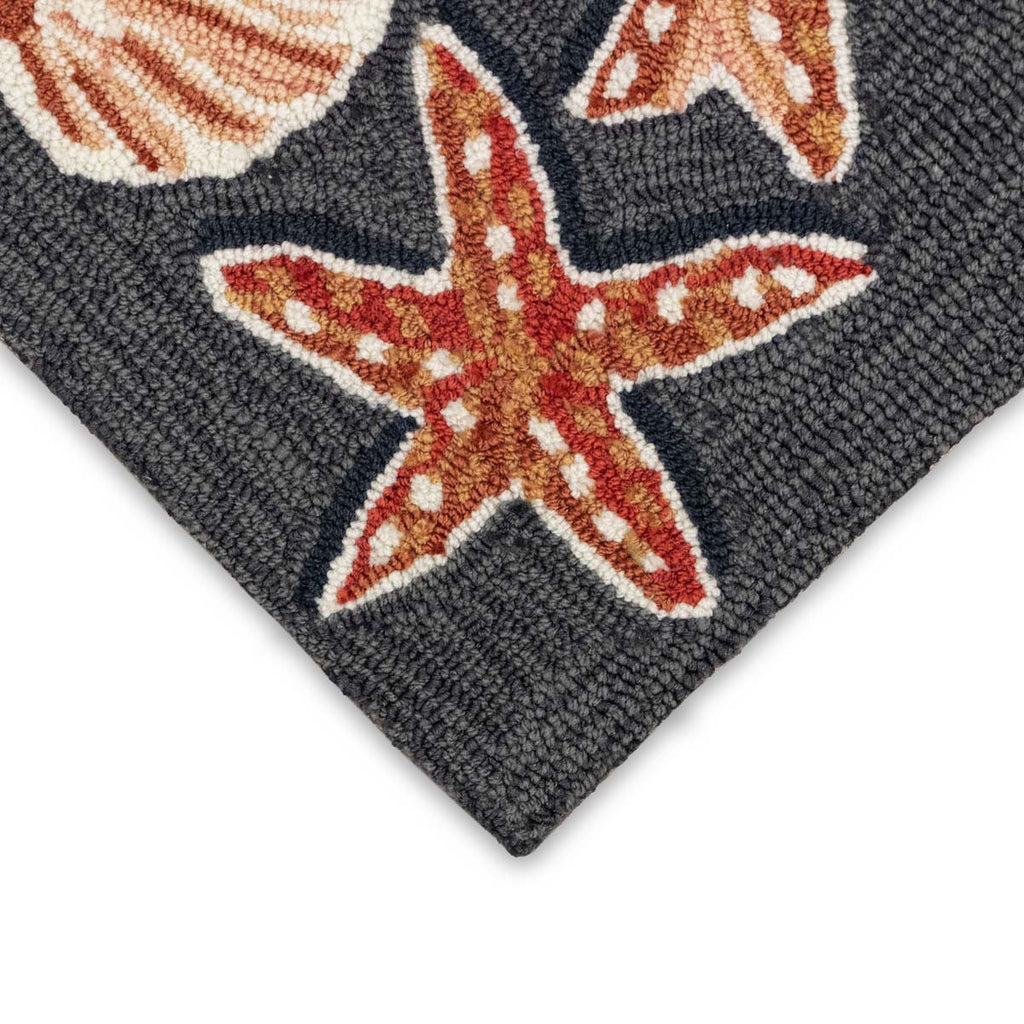 Beach Shells Denim Indoor/Outdoor Rug - 1 x 2 - OUT OF STOCK UNTIL 10/12/2026