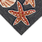 Beach Shells Denim Indoor/Outdoor Rug - 1 x 2 - OUT OF STOCK UNTIL 10/12/2026