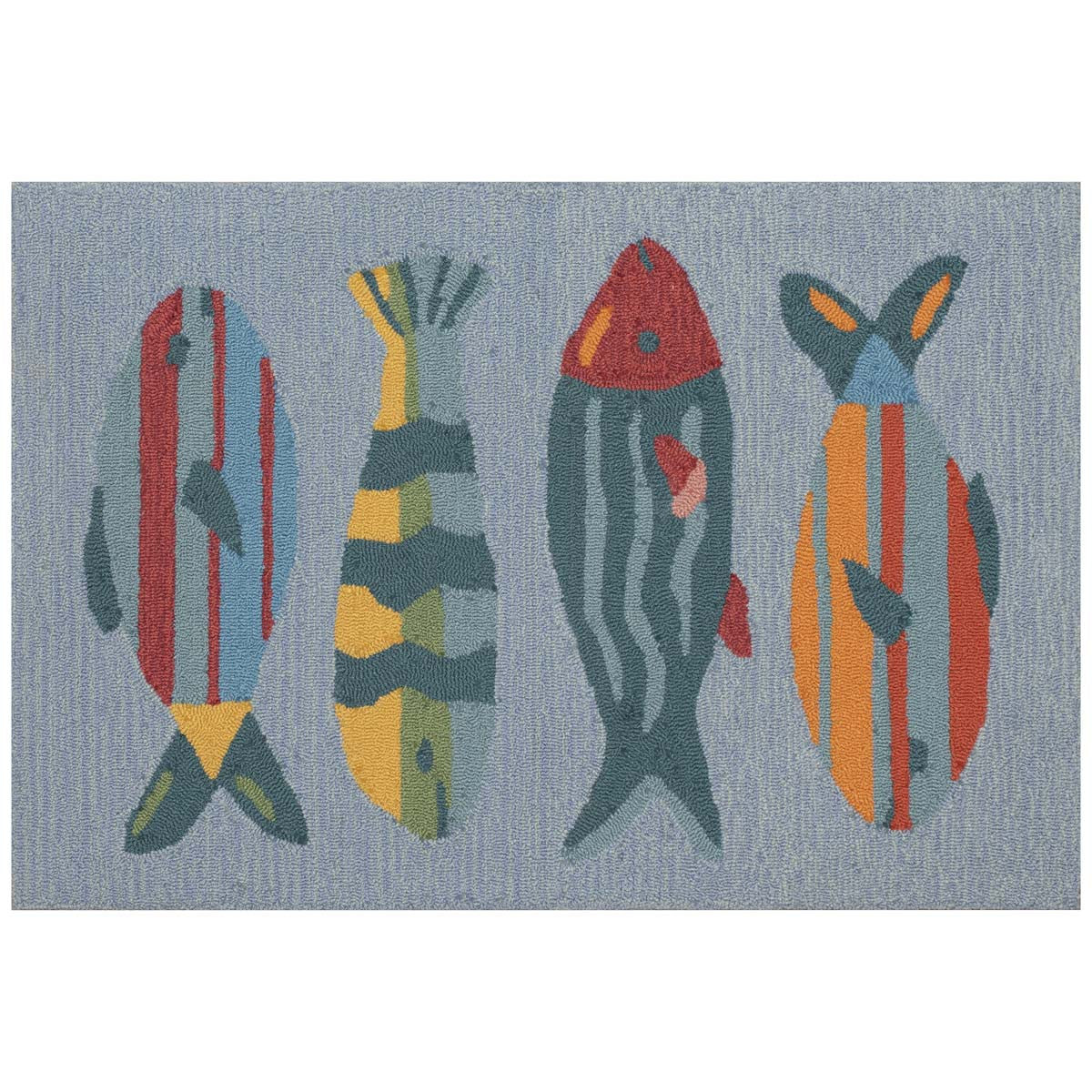 Outdoor Rug Fish Which Way Fish Indoor/Outdoor Rug - 3 x 4 - OUT OF STOCK UNTIL 08/28 ...