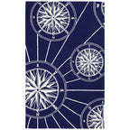 Ocean Explorer Navy Compass Rug - 4 x 6