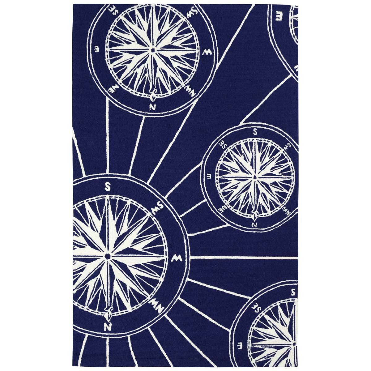 Ocean Explorer Navy Compass Rug - 4 x 6