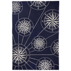 Ocean Explorer Navy Compass Rug - 5 x 8