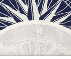 Ocean Explorer Navy Compass Rug - 3 Ft. Round