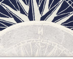 Ocean Explorer Navy Compass Rug - 5 Ft. Round