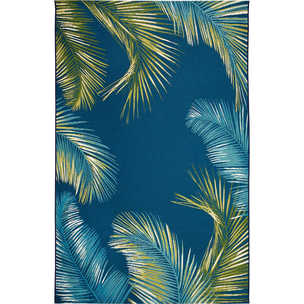 Paia Palms Navy Indoor/Outdoor Rug - 5 x 8