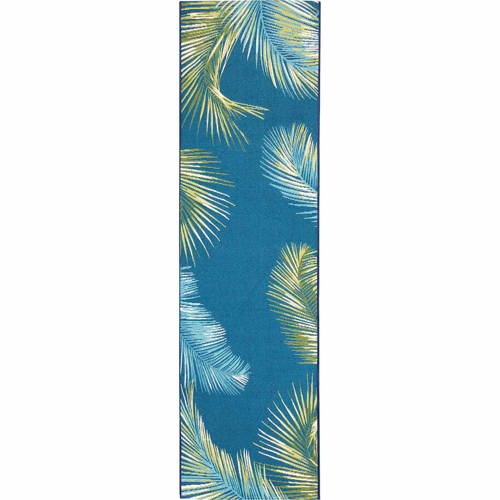 Paia Palms Navy Indoor/Outdoor Rug - 2 x 8 - OUT OF STOCK UNTIL 08/17/2026