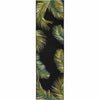 Paia Palms Black Indoor/Outdoor Rug - 2 x 8