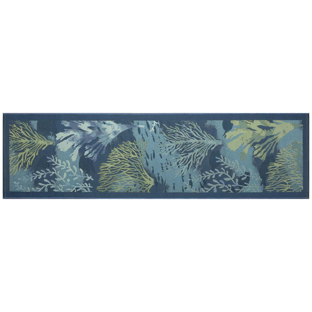 Ocean Coral Indoor/Outdoor Rug - 2 x 8