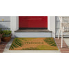 Green Palm Welcome Coir Mat - 1 x 2